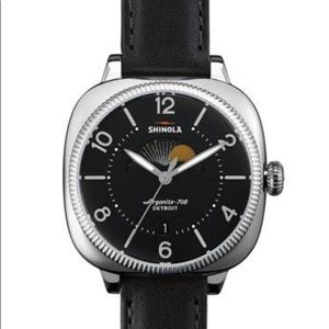GENTLY USED: SHINOLA AUTHENTIC RARE MOON PHASE BLACK WATCH